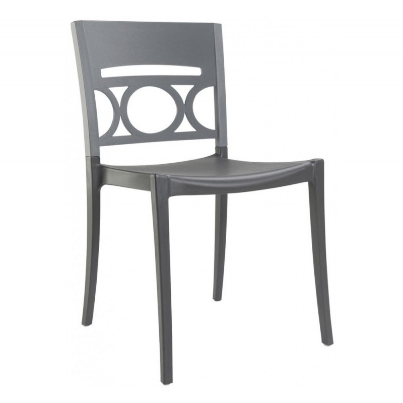 Moon καρέκλα Γκρι - Ανθρακί 50x56,5x82(46,5)cm