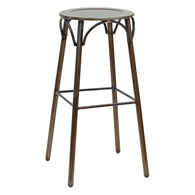 Nigel μεταλλικό σκαμπό bar Aνθρακί 40x40x75cm