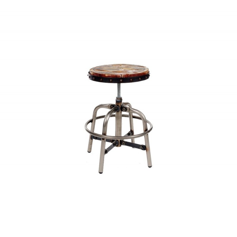 Doe μεταλλικό σκαμπό bar μαυρο σκελετό κάθισμα απο ξυλο  διαστάσεις 50x50x75cm