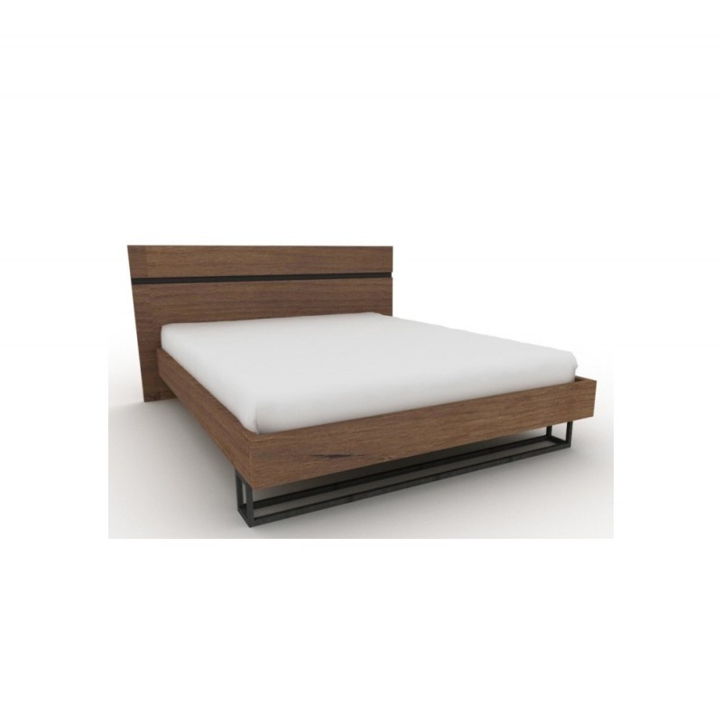 Iron κρεβάτι 19 - Καρυδιά Σκούρο Για στρώμα 160x200cm