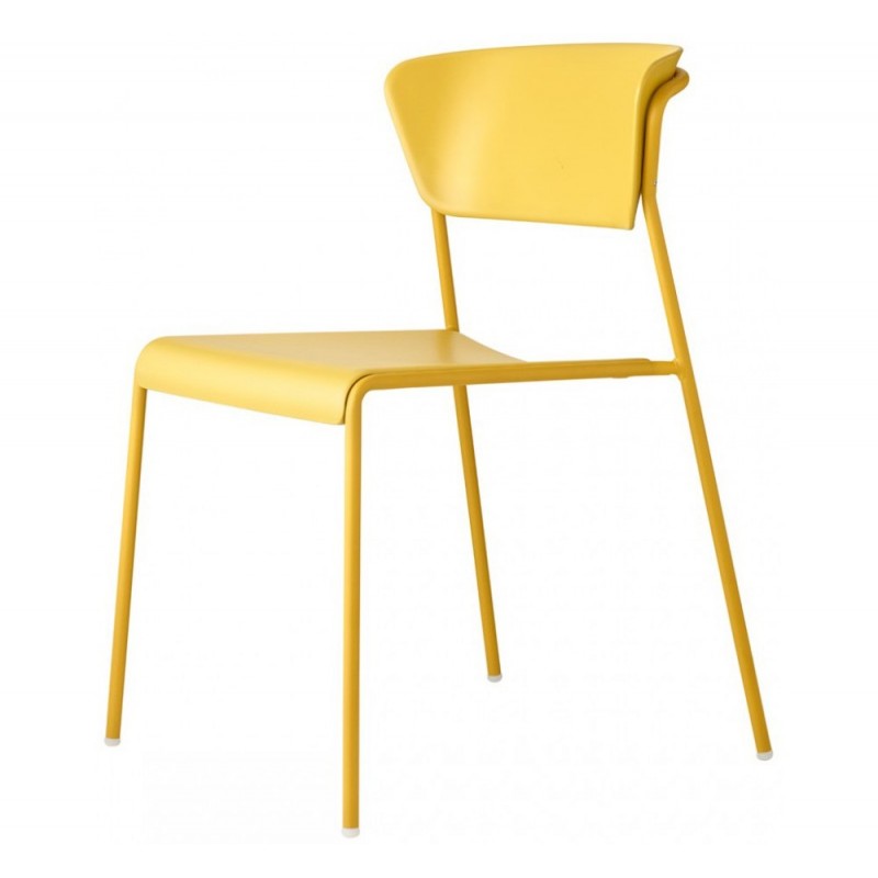 LISA TECHNOPOLYMER (2865) καρέκλα VY - Matt mustard yellow coated steel, embossed finish 51x54x76(46)cm