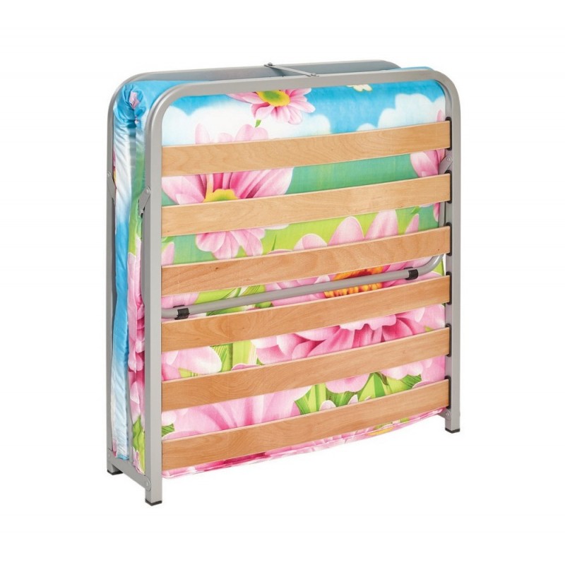 Σπαστό μεταλλικό κρεβάτι (6cm στρώμα)  80x180x6cm