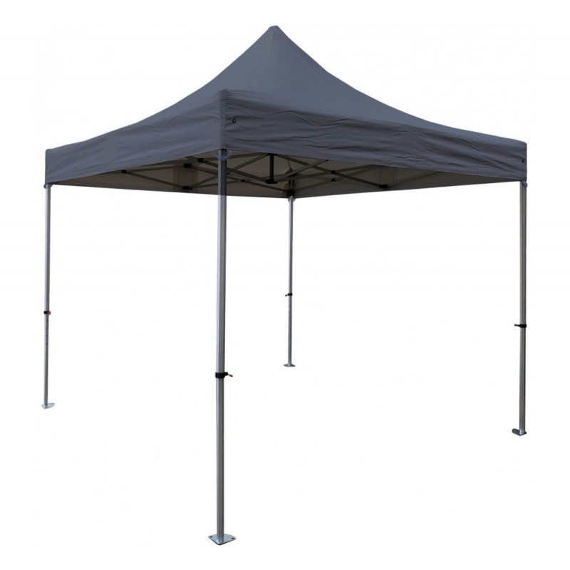 Gazebo Βαρέως Τύπου PRO-40 Αλουμινίου 3x3m Μαύρο Συσκευασίες: 160x28x30cm (σκελετός) / 75x37x08cm (ύφασμα οροφής)