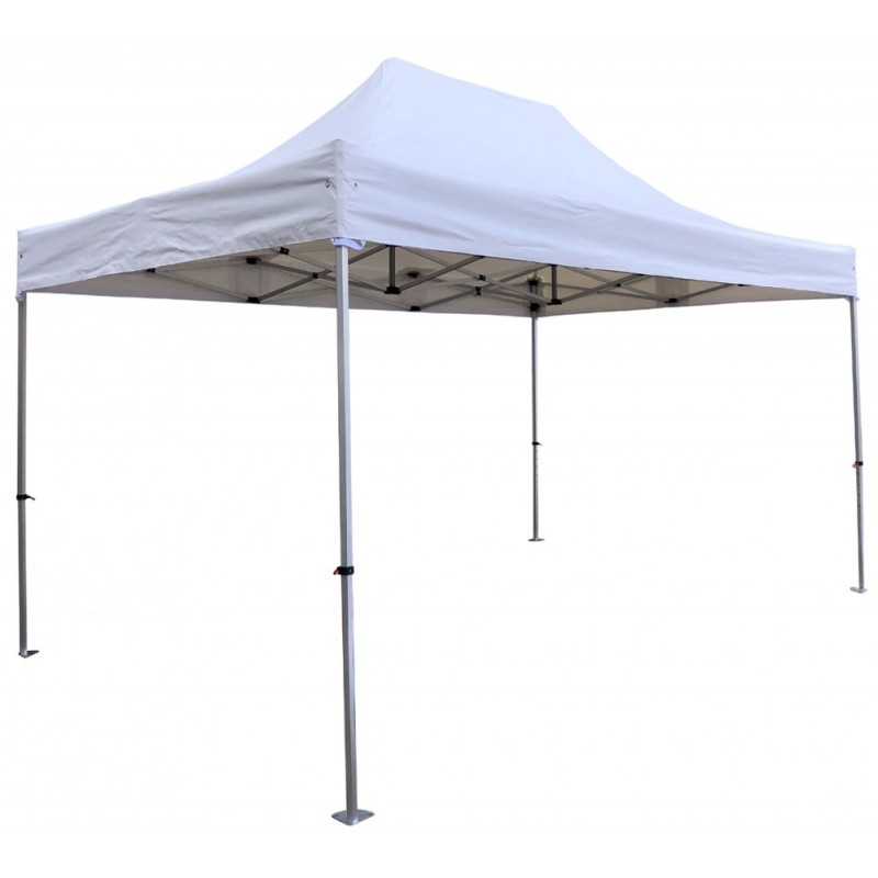 Gazebo Βαρέως Τύπου PRO-40 Αλουμινίου 3x4,5m Λευκό Συσκευασίες: 160x37x30cm (σκελετός) / 75x37x09cm (ύφασμα οροφής)