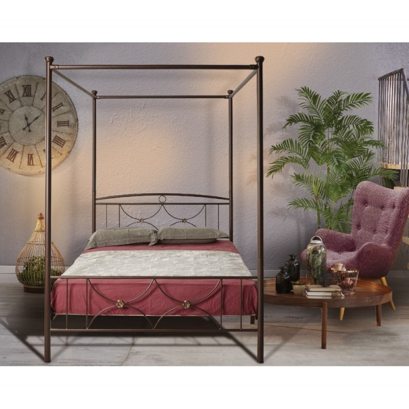 MC26 μεταλλικό κρεβάτι με ουρανό Για στρώμα 110x190cm