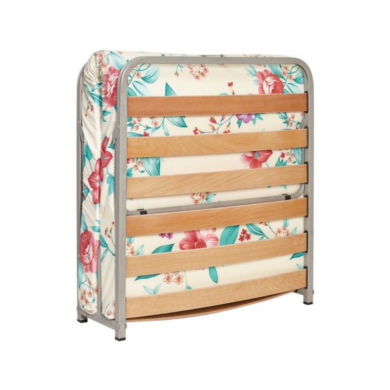 Σπαστό μεταλλικό κρεβάτι (10cm στρώμα)  80x180x6cm