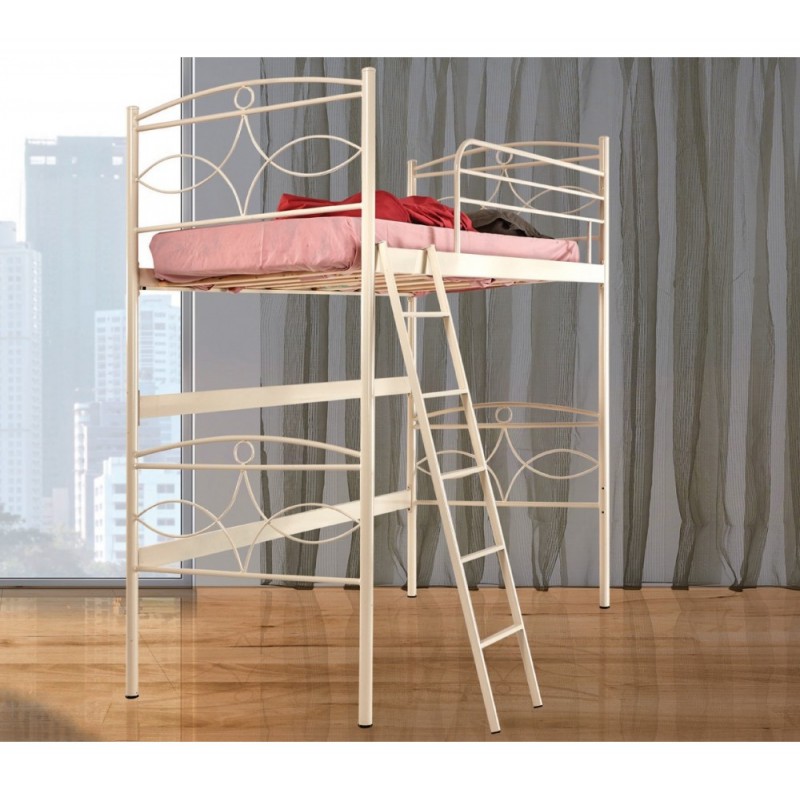 MC36 μεταλλική κουκέτα White λευκό σκελετό Κωδικός : 1236-47396  Για στρώματα 90x190cm