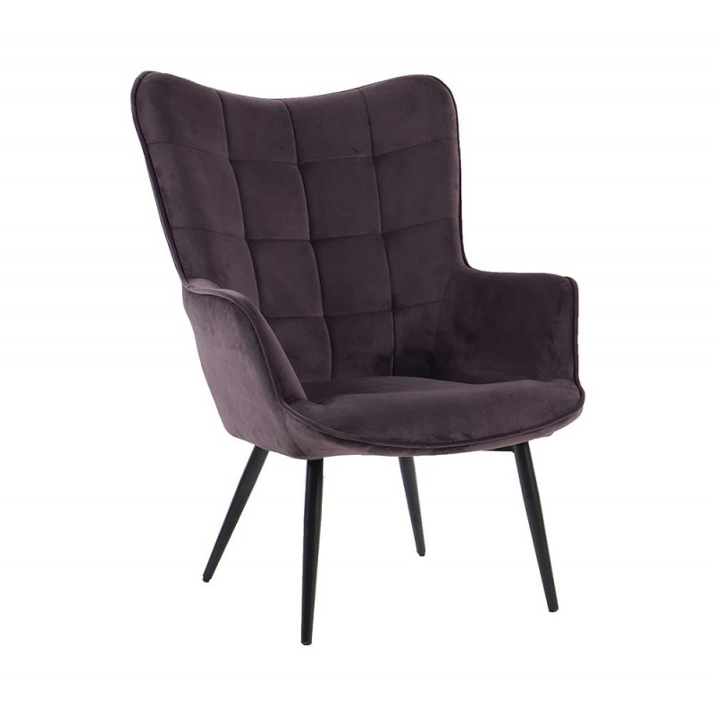 Margo μεταλλική πολυθρόνα Μωβ 71x79x99cm