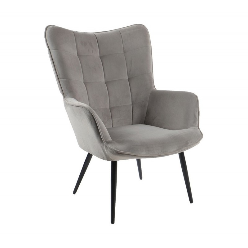 Margo μεταλλική πολυθρόνα Ανοιχτό Γκρι 71x79x99cm