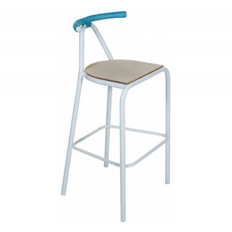 Benson μεταλλικό σκαμπό bar Flat taupe 47x44x98(75)cm