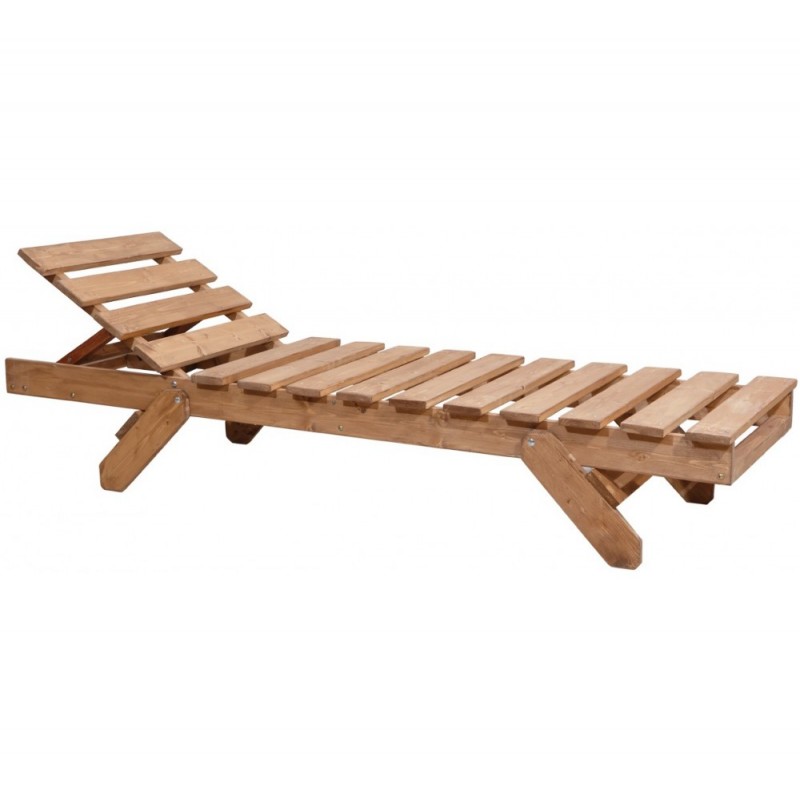 AVG253  ξαπλώστρα ξύλινη Γκρι 195x60x34cm