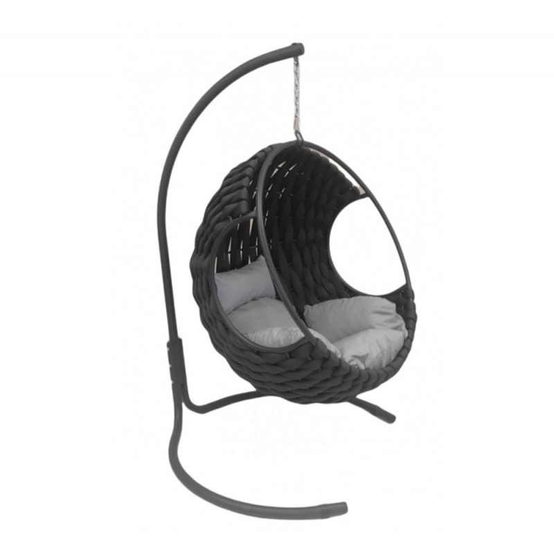 OPTI steel κούνια Ανθρακί Καλάθι 115x125x90cm /Σκελετός: 110x196cm