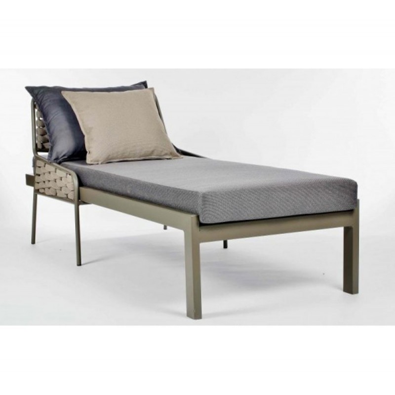 AVG295L ξαπλώστρα αλουμινίου-rope Με ύφασμα