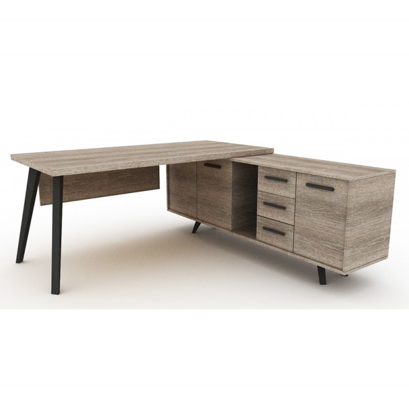 Maxim γραφείο με πλευρικό Γραφείο 180x90x75cm με πλευρικό 200x50x70cm