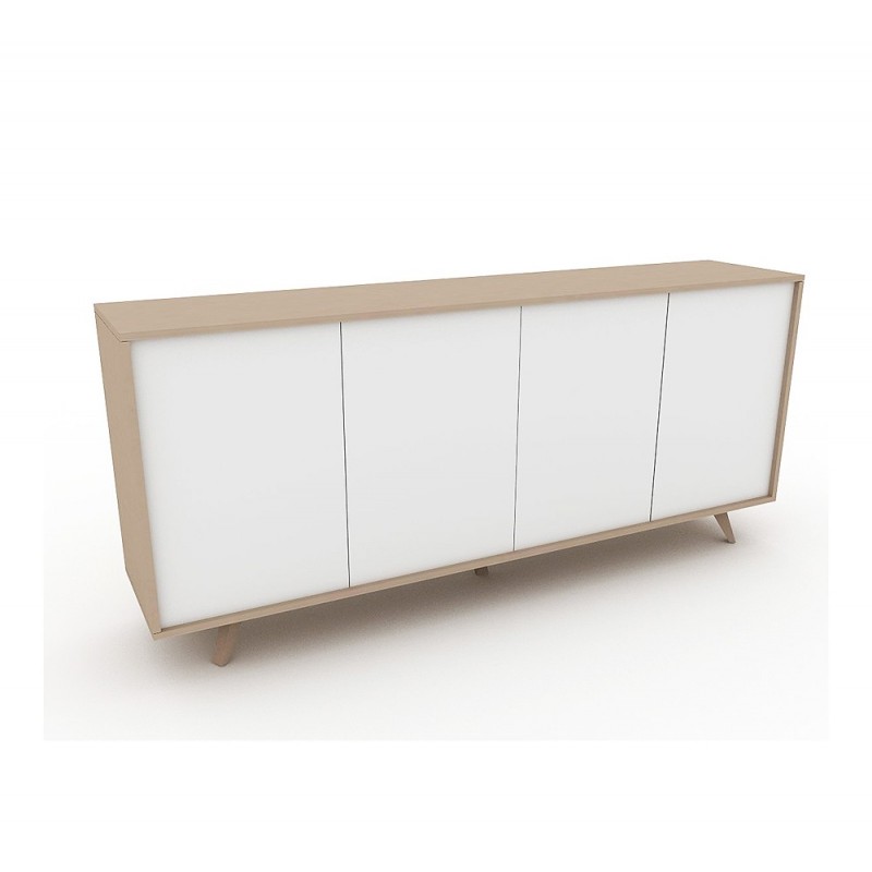 Ερμάριο Γραφείου Με 4 Πόρτες 200x42x87 maxim Με Επιλογή Χρώματος - Ανοιχτό Δρυς Κωδικός: 8033008 