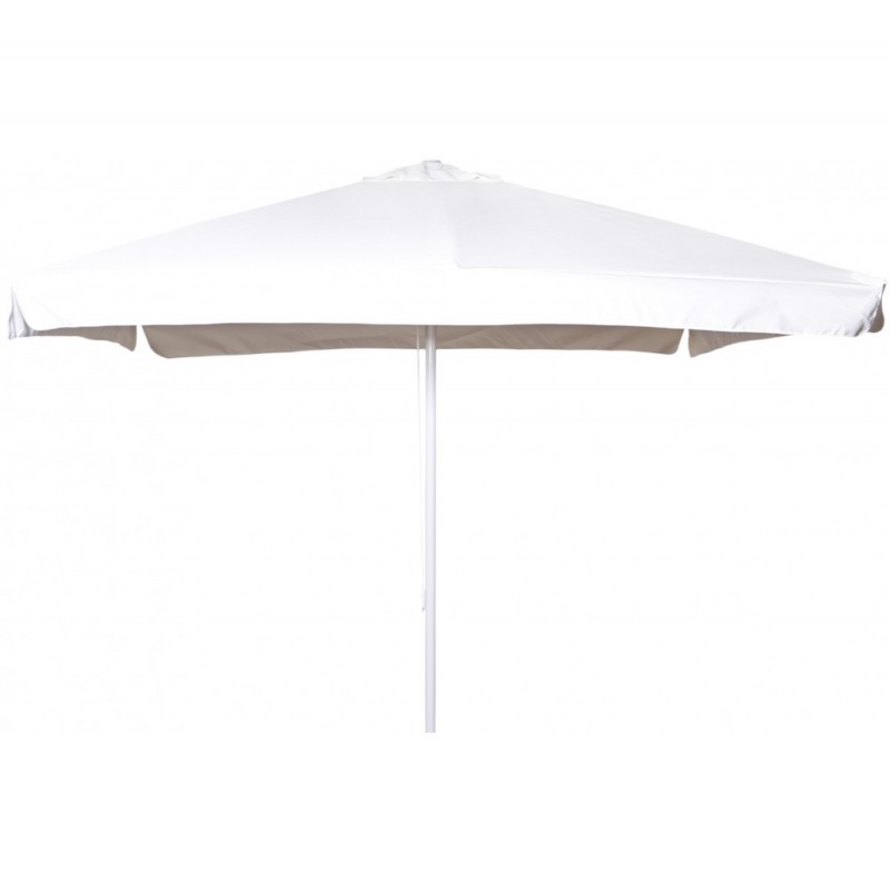 3x3 ALU ομπρέλα αλουμινίου  Βολάν : 20cm  ΛΕΥΚΟ ΧΡΩΜΑ 