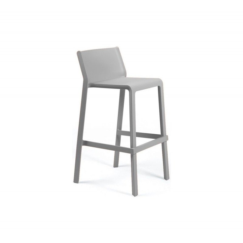 TRILL STOOL GRIGIO 40350.03.000  σκαμπό bar  fiberglass polypropylene  47,5x50,5xH95,5(75)cm