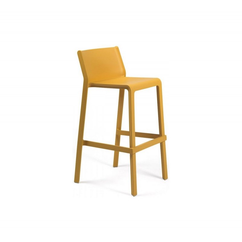 Trill stool  senape 40350.56.000 - σκαμπό bar  fiberglass polypropylene   47,5x50,5xH85,5(65)cm