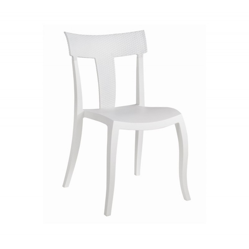 Toro-S Rattan καρέκλα 01 -White 49x55x84(47)cm