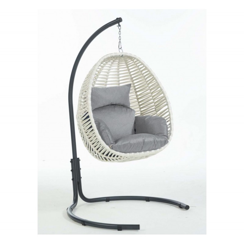 AZUR μεταλλική κούνια N1001 - Λευκό Σκελετός: 120x110x198h /Καλάθι: 105x85x116h