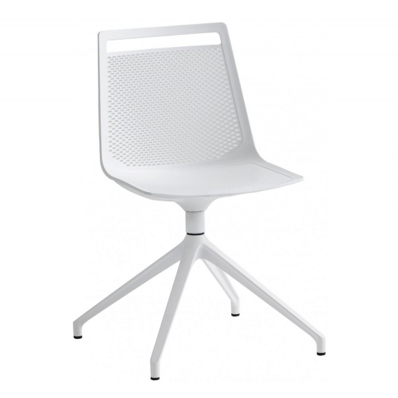 AKAMI U καρέκλα cod191/UB 00-White 72,5x72,5x83,5(45)cm - ΛΕΥΚΟ ΤΕΧΝΟΠΟΛΥΜΕΡΙΟ - ΑΛΟΥΜΙΝΙΟ ΣΚΕΛΕΤΟ 