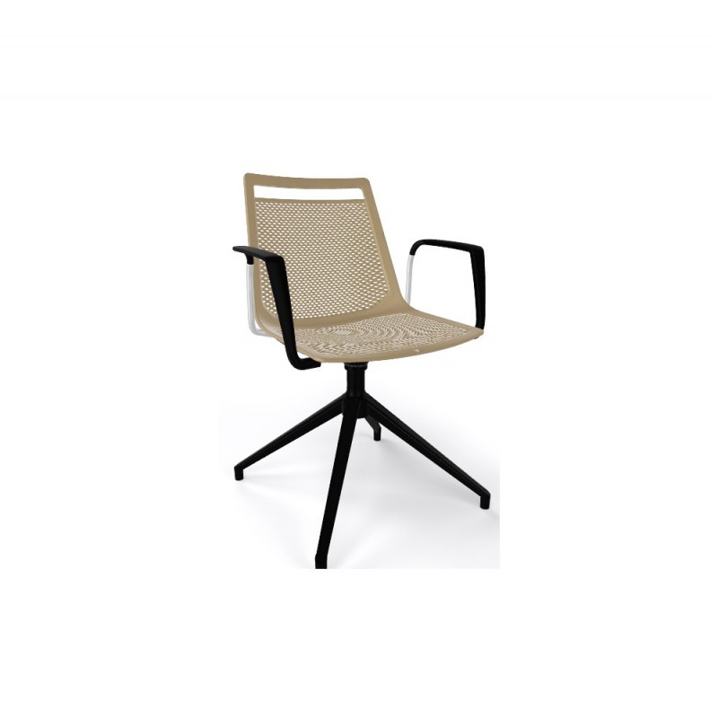 AKAMI U BR πολυθρόνα αλoυμινίου cod191/UBB 52-Tortora 72,5x72,5x83,5(65/45)cm