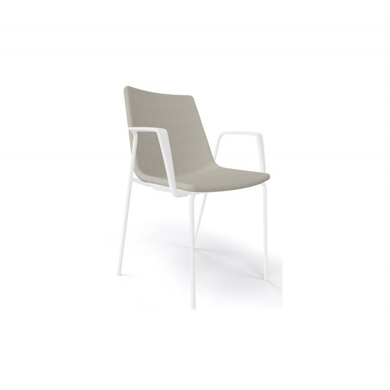 AKAMI-TB UPHOLSTERED πολυθρόνα cod191/IKTB White 58,5x52x82(65/47)cm