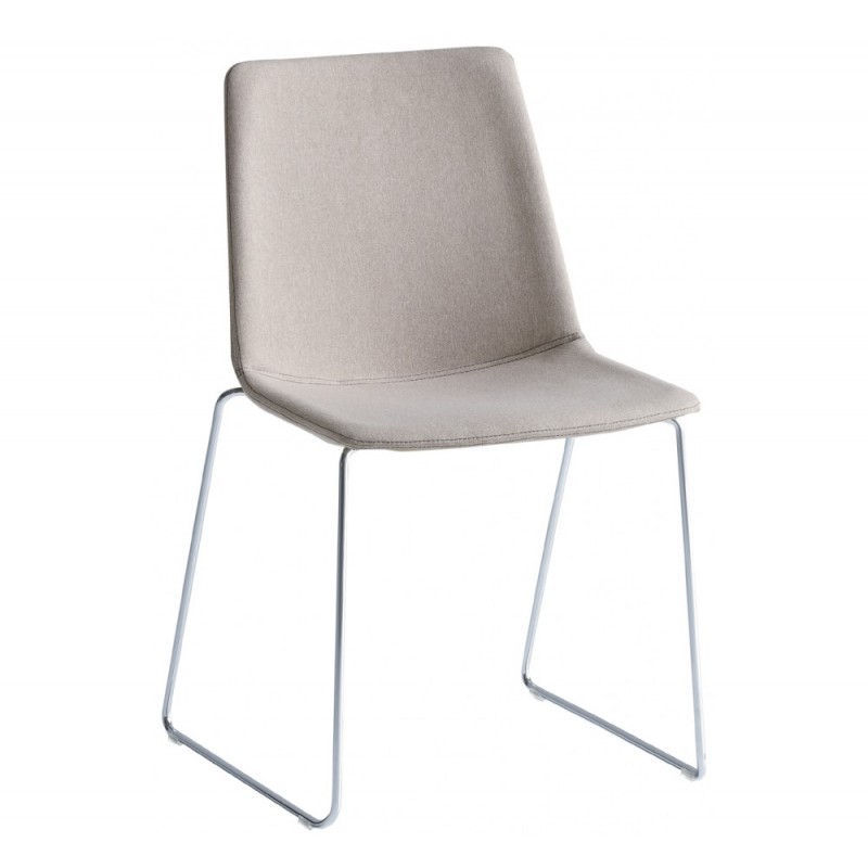 AKAMI-S upholstered καρέκλα cod191/IS Xρώμιο 48x55x85(47)cm