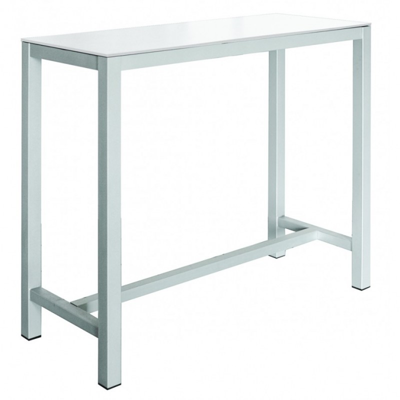 Banket τραπέζι bar Compact-HPL White 120x50x110cm