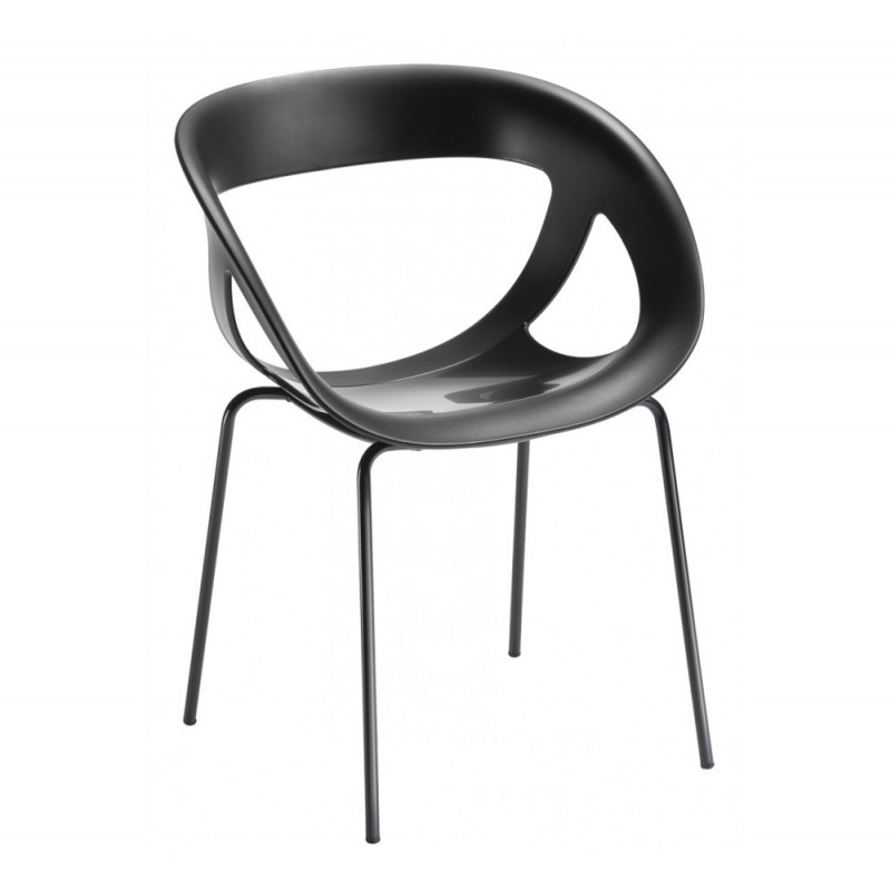 Moema cod.69/NA πολυθρόνα μεταλλική 10-Black 59x54x79(47)cm