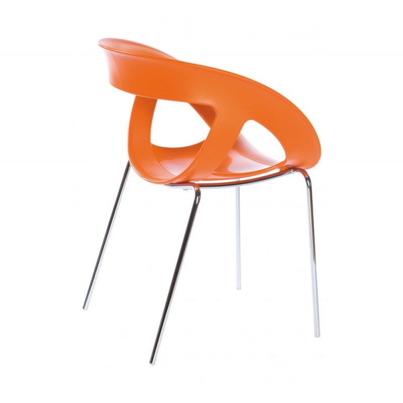 Moema cod.69/NA πολυθρόνα μεταλλική 33-Orange 59x54x79(47)cm