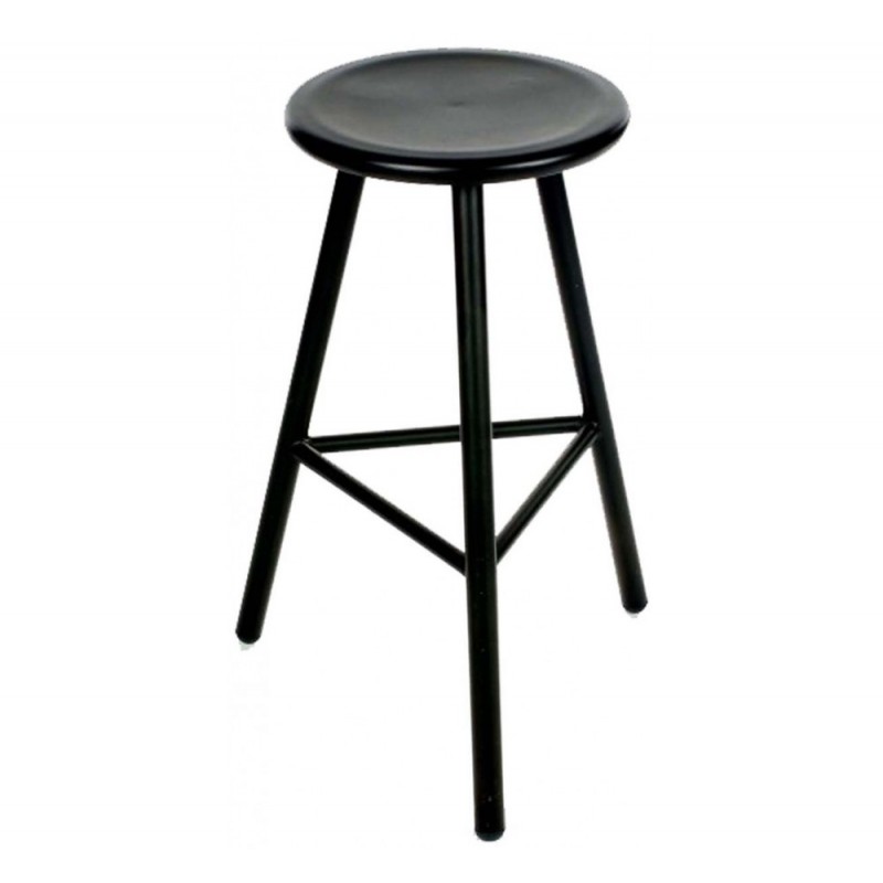 AVF522 μεταλλικό σκαμπό bar Mαύρο 50Χ50Χ75cm 