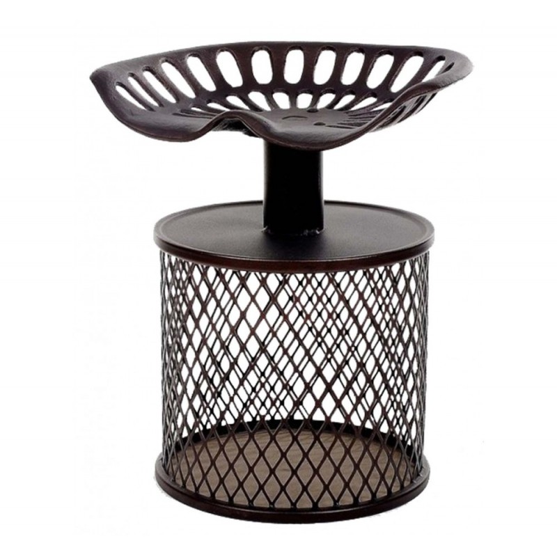 AVF525 μεταλλικό σκαμπό μαυρο  45x35x48(53)cm