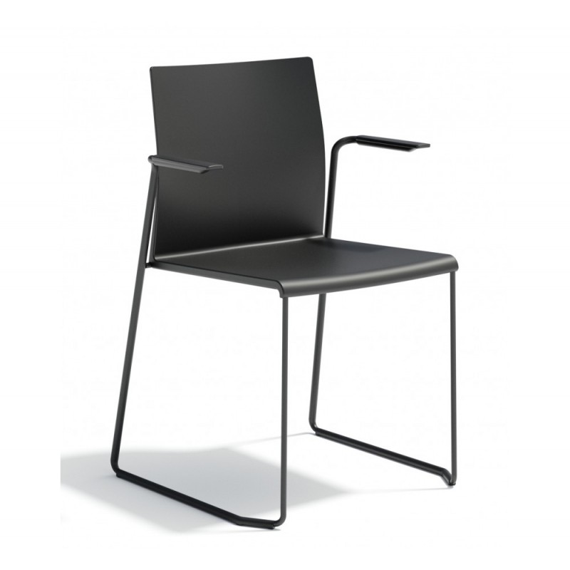 Artesia cod.110.--/SS πολυθρόνα 10-Black 54x51(56x43)x82/66/45cm