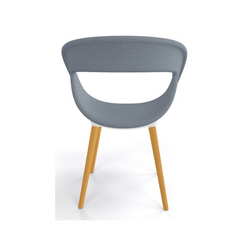 Moema cod.75/IBL πολυθρόνα ξύλινη K -  King Fabric 59x54x83(45)cm