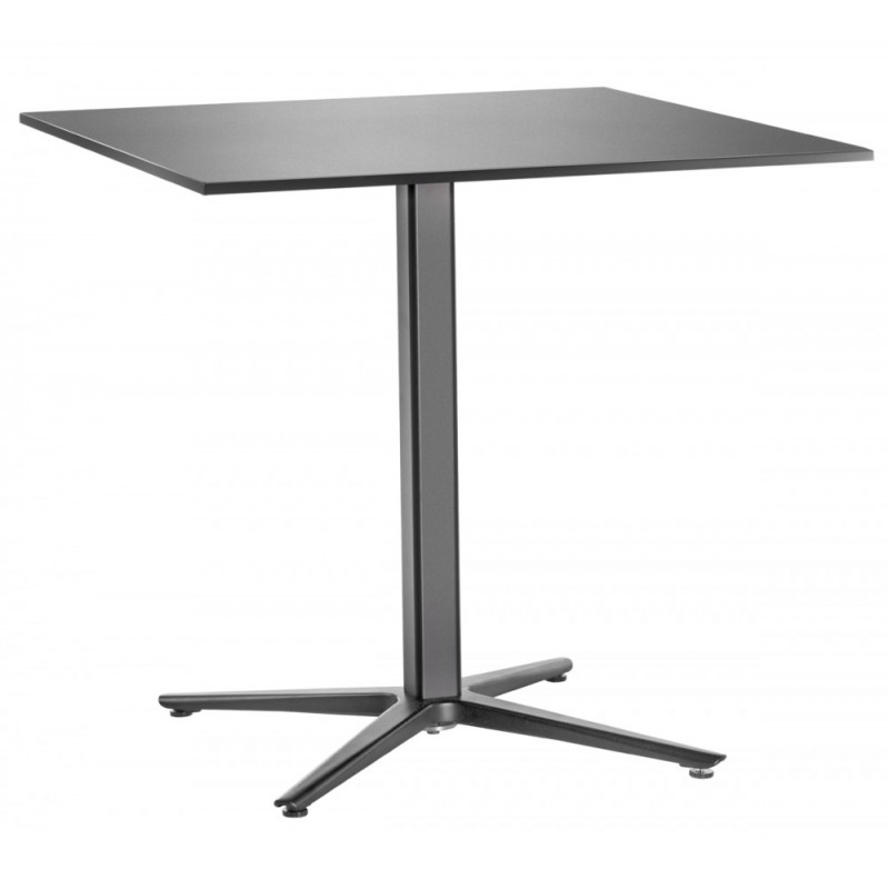 Hug τραπέζι THUG/C200 79x79x74cm Μέταλλο - Compactop μαύρο χρώμα 
