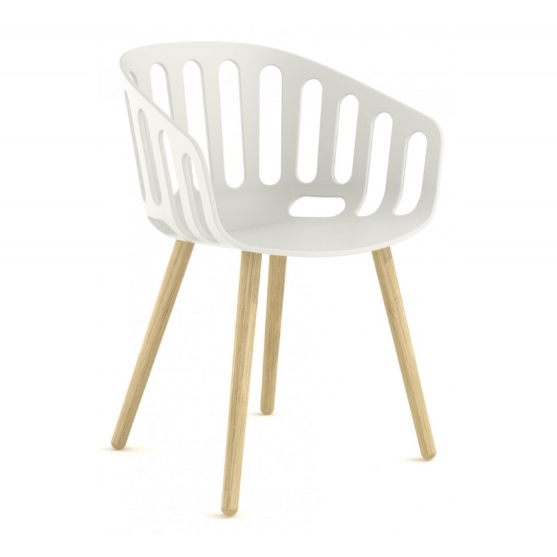 Basket cod.268/BL πολυθρόνα 00-White 59x54x79(45)cm