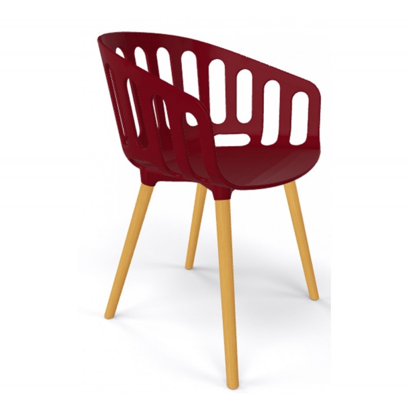 Basket cod.268/BL πολυθρόνα 22-Bordeaux 59x54x79(45)cm