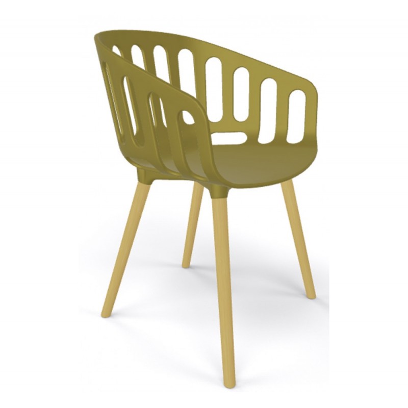 Basket cod.268/BL πολυθρόνα 35-Lime 59x54x79(45)cm