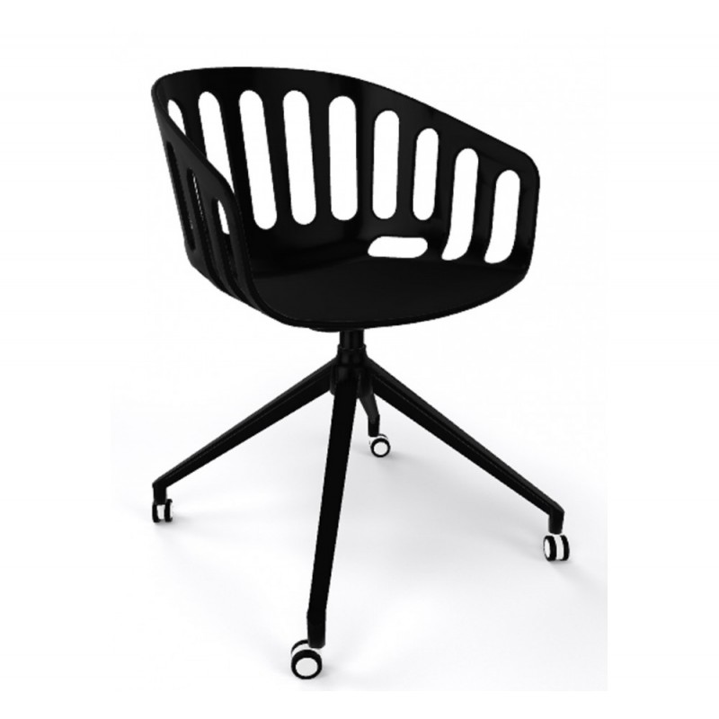 Basket cod.268.--/UR πολυθρόνα 10-Black 57x54x80(46)cm - μαύρο τεχνοπολυνεριο - μαυρος   σκελετος 