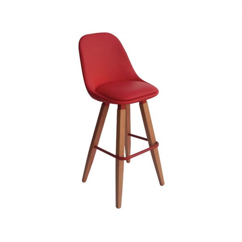 DOTTORE-SG ξύλινο σκαμπό bar Με ύφασμα 60χ60χ110(75)cm 