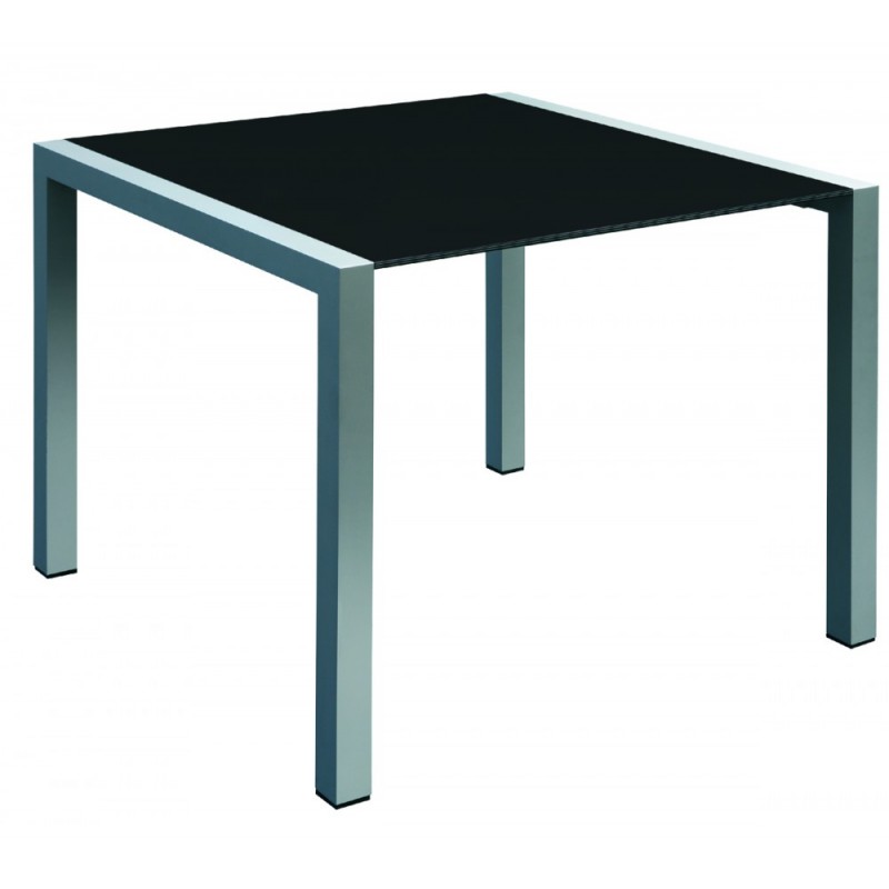 Space τραπέζι 90x150x75cm  Compactop με αλουμίνιο χρωμα μαυρο 