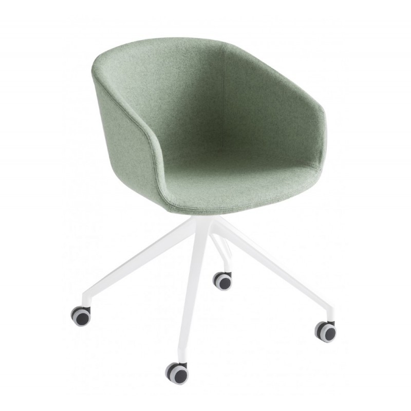 Basket cod.268.--/IUR upholstered πολυθρόνα White 60x60x80(47)cm - πράσινο ύφασμα - λευκό σκελετό 