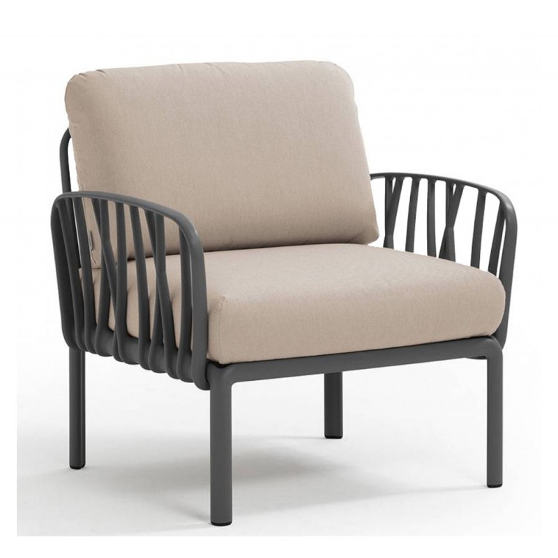 Komodo ref.371 πολυθρόνα 02 - Anthracite 79x78x88(47,5)cm