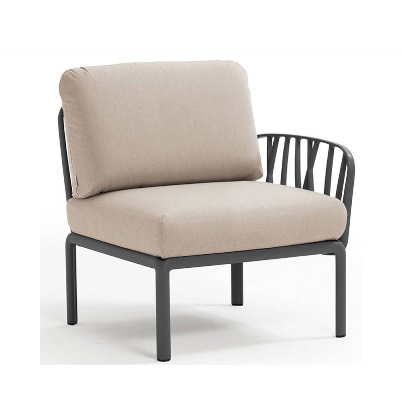 Komodo γωνία terminal (L/R) ref. 372 02 - Anthracite 72x78x88(47,5)cm