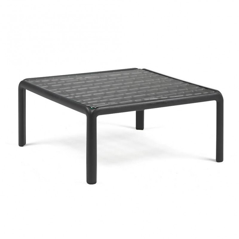 Komodo τραπεζάκι με τζάμι ref.368 02 - Anthracite 70x70x32,5cm