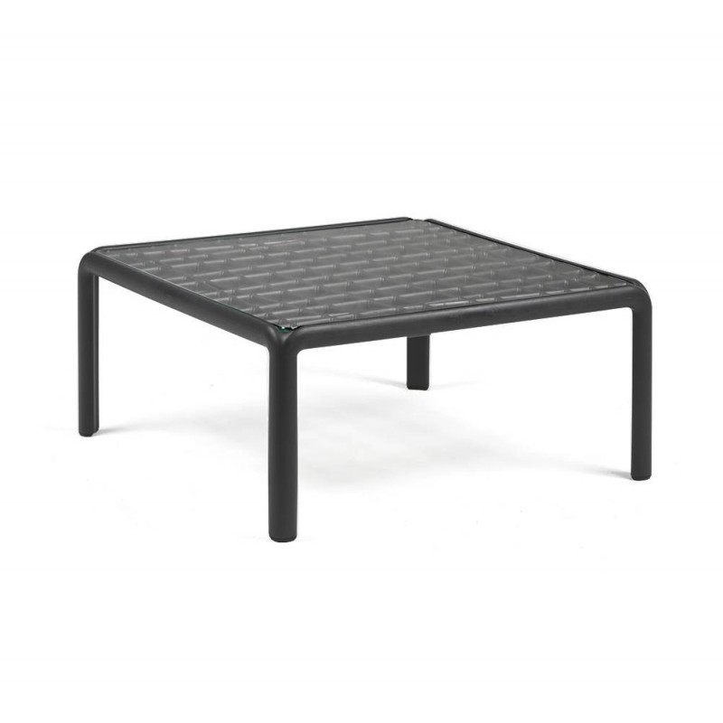 Komodo τραπεζάκι με τζάμι ref.368 02 - Anthracite 70x70x32,5cm