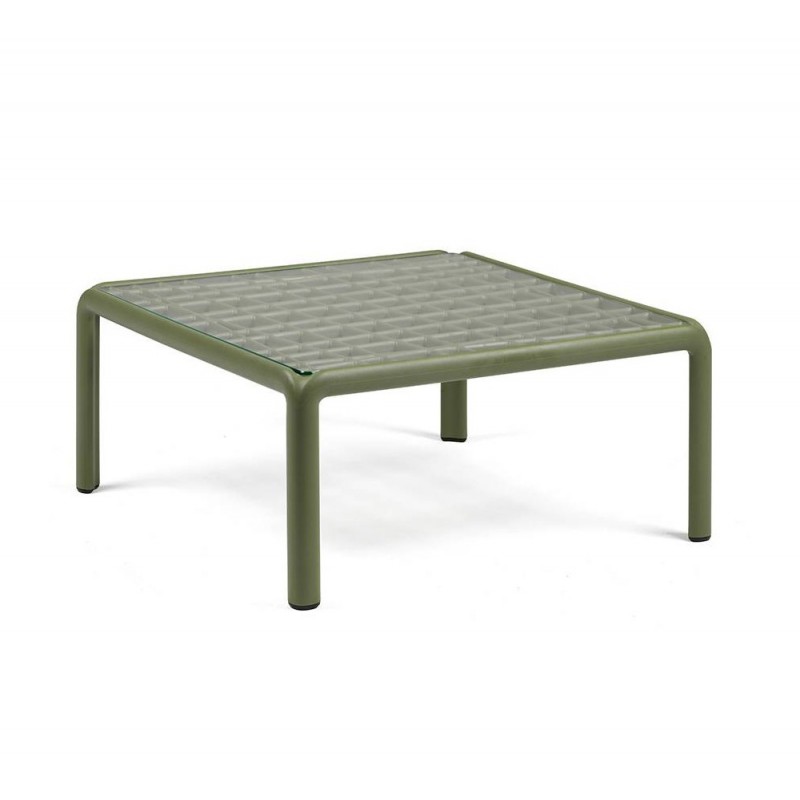 Komodo τραπεζάκι με τζάμι ref.368 16  - Agave 70x70x32,5cm