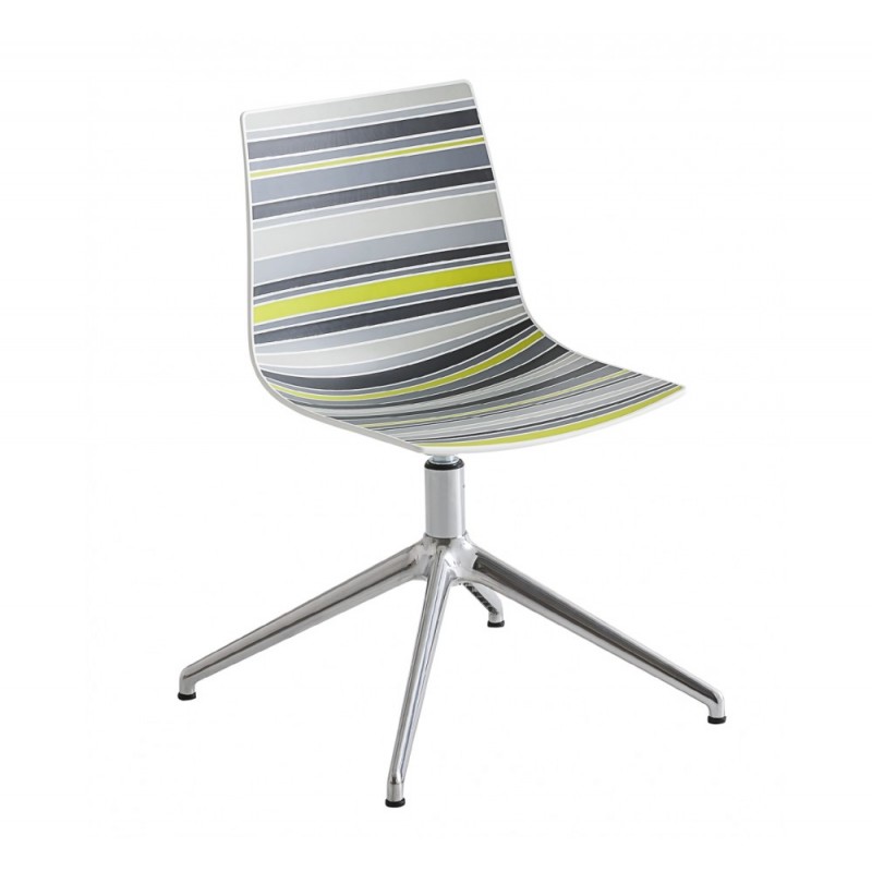 Colorfive cod.135.--/L καρέκλα Polished alu 46x54x83(45)cm - πολύχρωμο κάθισμα τεχνοπολυμερες 