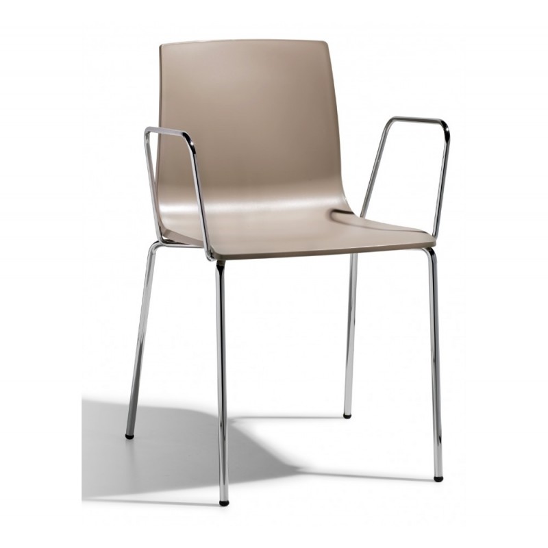 ALICE art.2676 μεταλλική πολυθρόνα CR - Chromed steel 53x52x82(67/46)cm